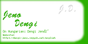 jeno dengi business card